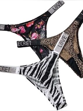 Silk Thong Panties Set (3)